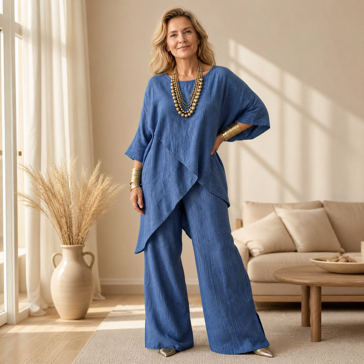 π₯ FINAL HOURS β Women's Chic Asymmetric Two-Piece Set | Effortless Everyday Style