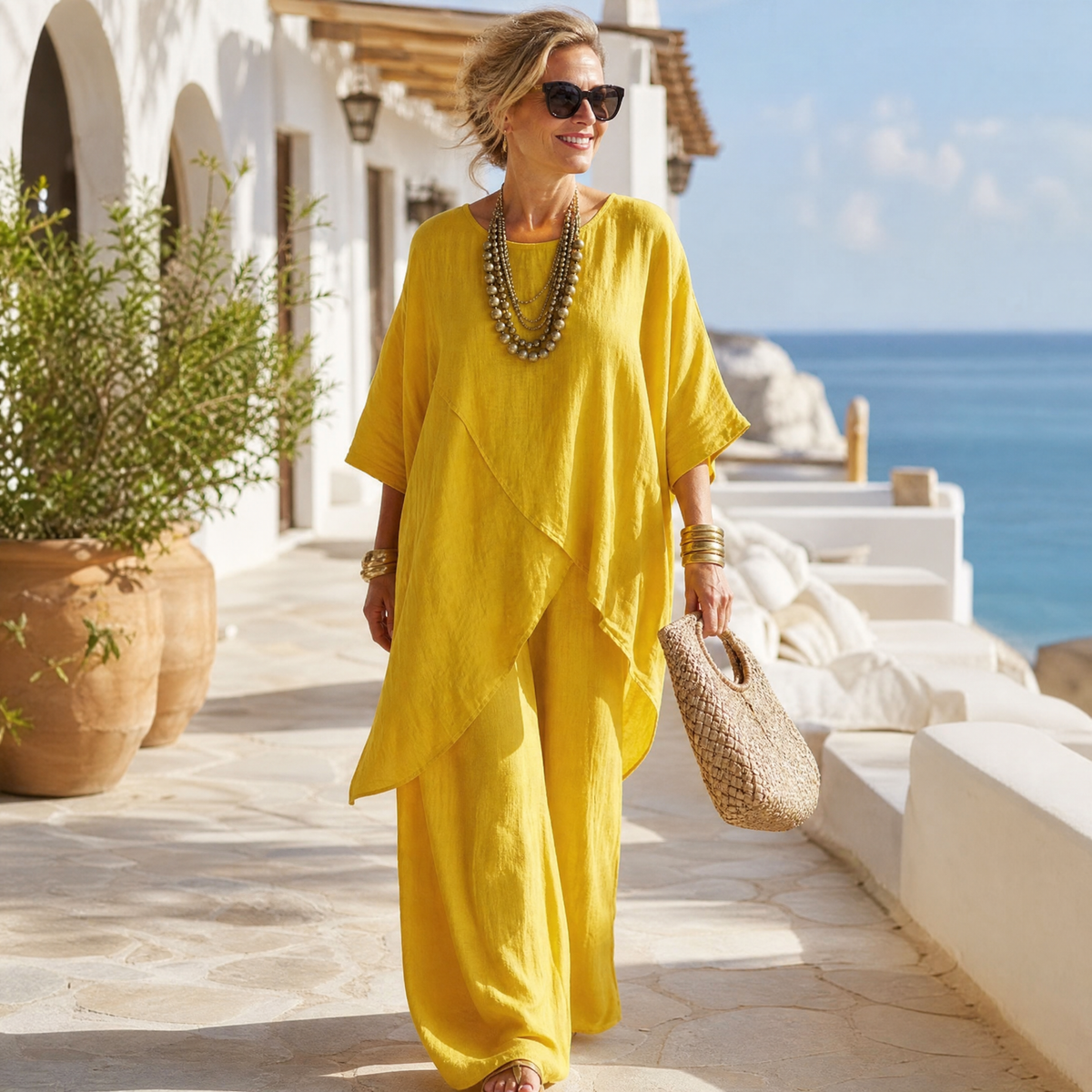 π₯ FINAL HOURS β Women's Chic Asymmetric Two-Piece Set | Effortless Everyday Style
