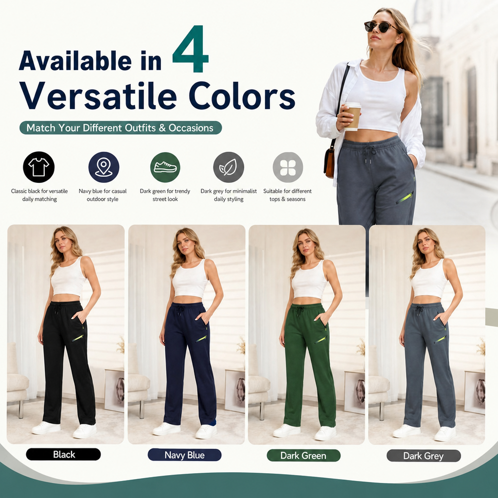 🔥 FINAL HOURS — Women’s Straight-Leg Cargo Pants | Elastic Waist 6-Pocket Casual Trousers👖✨