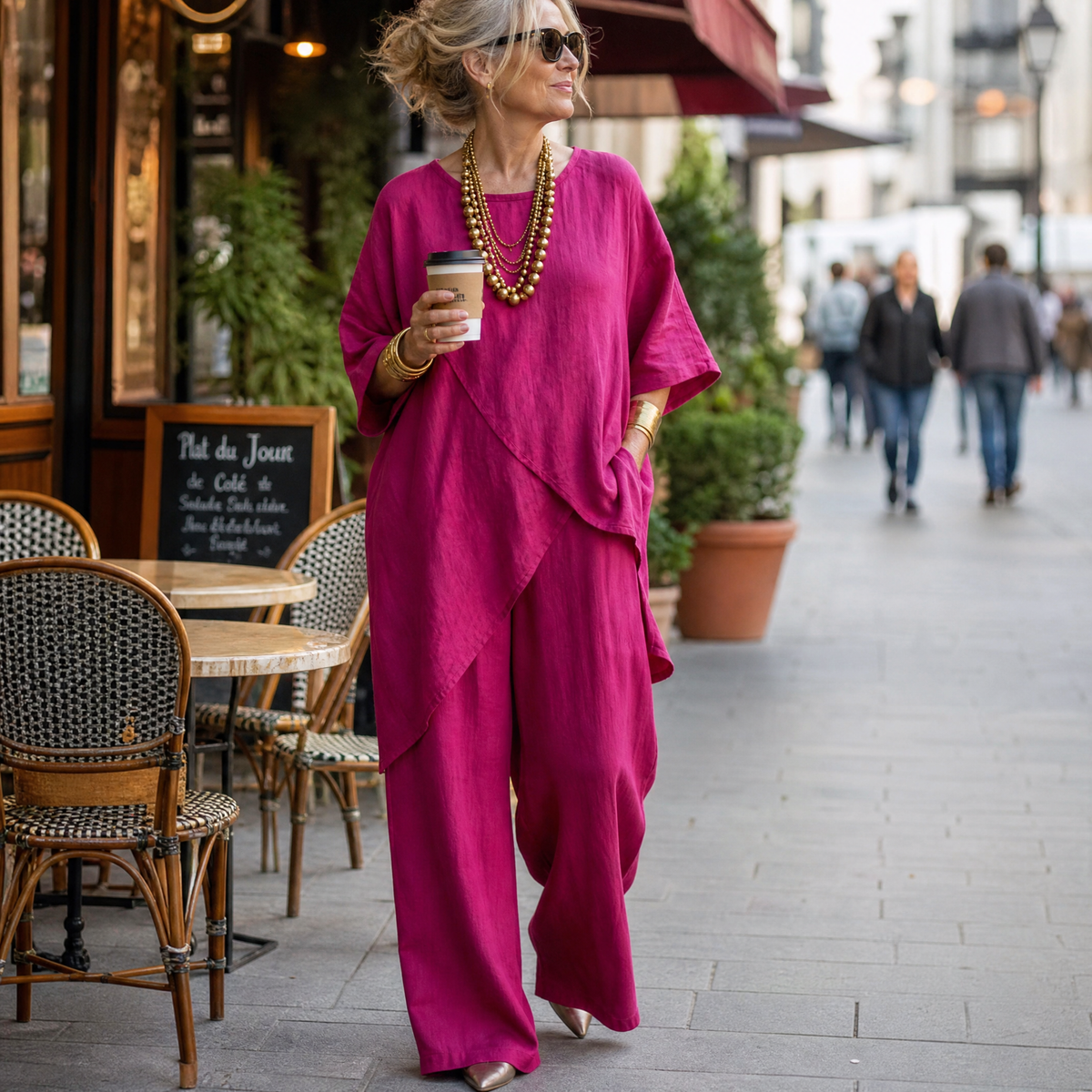π₯ FINAL HOURS β Women's Chic Asymmetric Two-Piece Set | Effortless Everyday Style