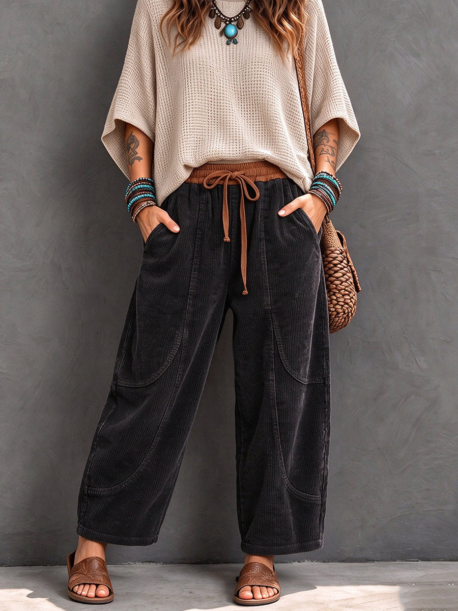 π€ BLACK FRIDAY SALE π€ βοΈ Women's Corduroy Harem Pants | Elastic Waist & Relaxed Fit