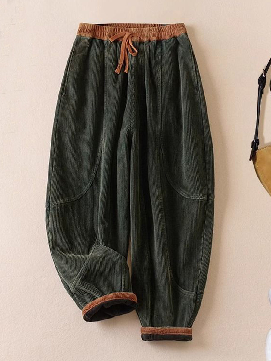 π€ BLACK FRIDAY SALE π€ βοΈ Women's Corduroy Harem Pants | Elastic Waist & Relaxed Fit