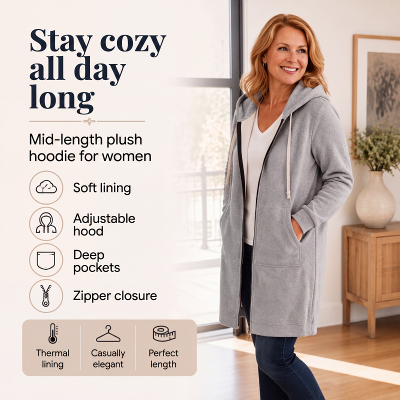 π₯β¨ Women's Zip-Up Fleece Hoodies