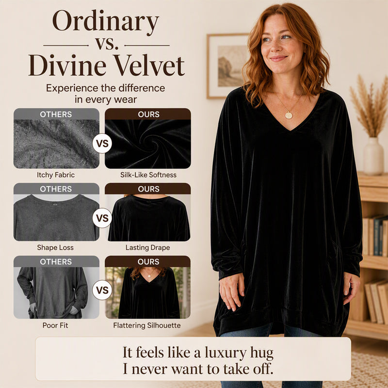 π₯ FINAL HOURS β Women's V-Neck Velvet Blouse | Long-Sleeve Cozy Comfort & Sophisticated Style