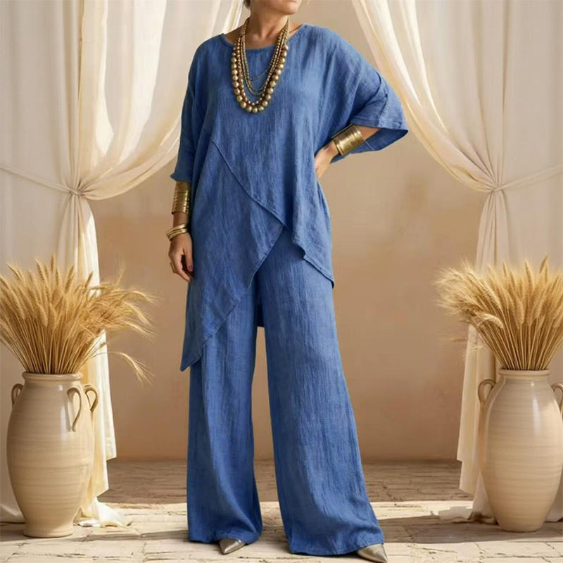 π₯ FINAL HOURS β Women's Chic Asymmetric Two-Piece Set | Effortless Everyday Style
