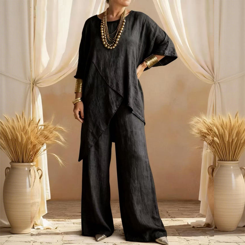 π₯ FINAL HOURS β Women's Chic Asymmetric Two-Piece Set | Effortless Everyday Style