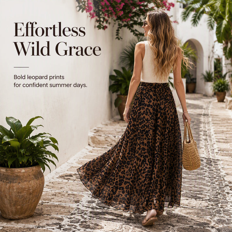 π₯ FINAL HOURS β Women's Print A-Line Maxi Skirt | Flowy Silhouette & Flattering Everyday Style