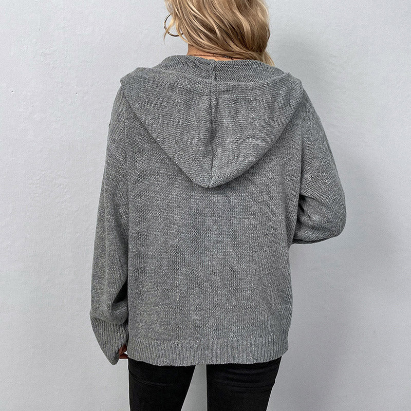 π€ BLACK FRIDAY SALE π€ βοΈ Women's Hooded Button-Up Knit Cardigan | Cozy Comfort & Effortless Style