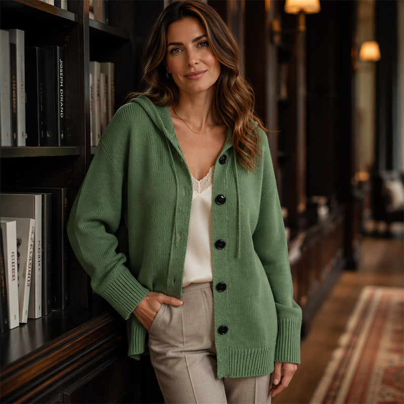 π€ BLACK FRIDAY SALE π€ βοΈ Women's Hooded Button-Up Knit Cardigan | Cozy Comfort & Effortless Style