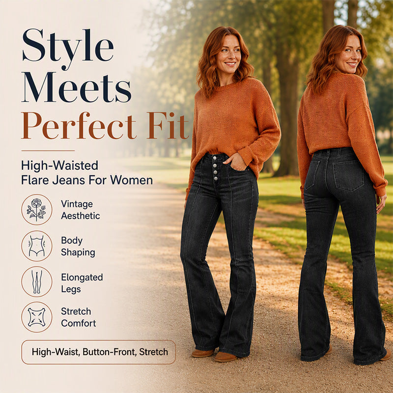 π β¨ Women's High-Waisted Stretch Flare Jeans
