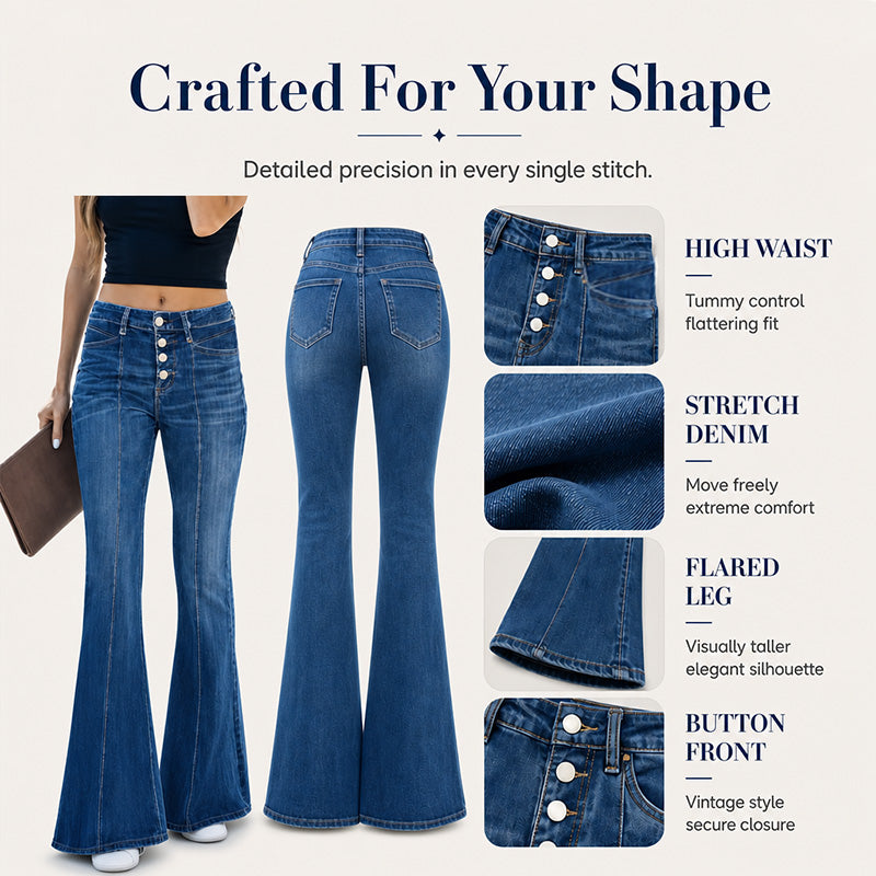 π β¨ Women's High-Waisted Stretch Flare Jeans