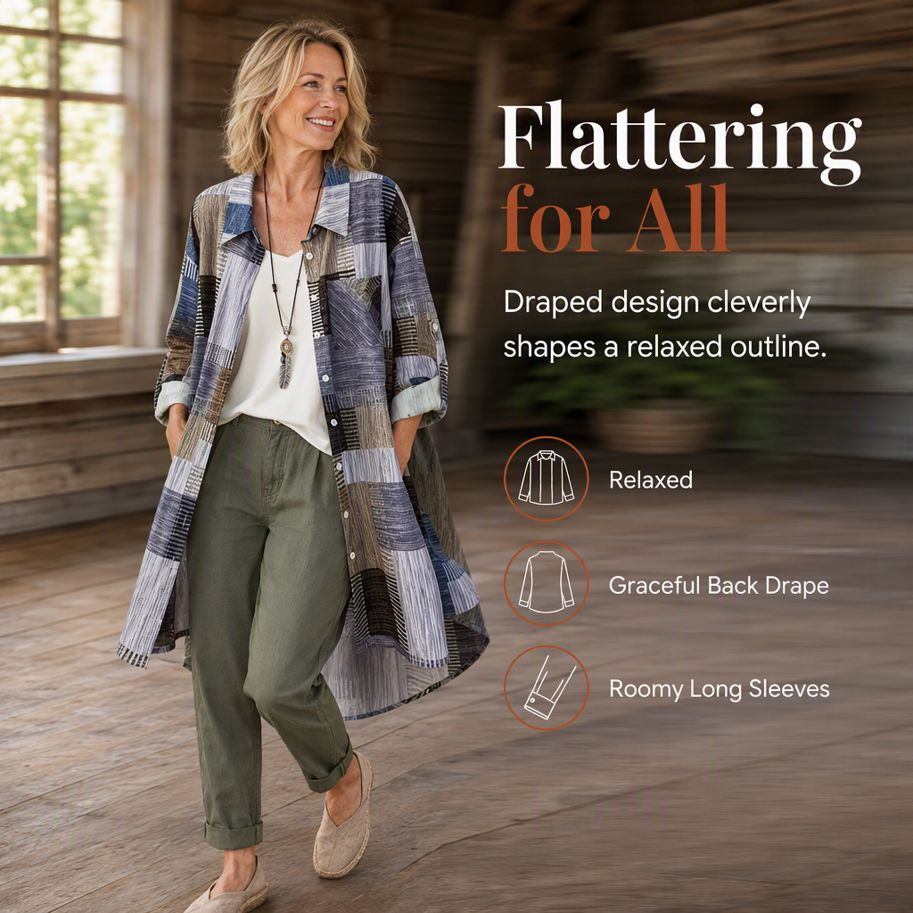 π₯ FINAL HOURS β Women's Plaid Shirt Jacket | Loose Fit Long Sleeve Layer for Everyday Comfort