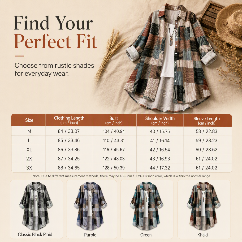 π₯ FINAL HOURS β Women's Plaid Shirt Jacket | Loose Fit Long Sleeve Layer for Everyday Comfort