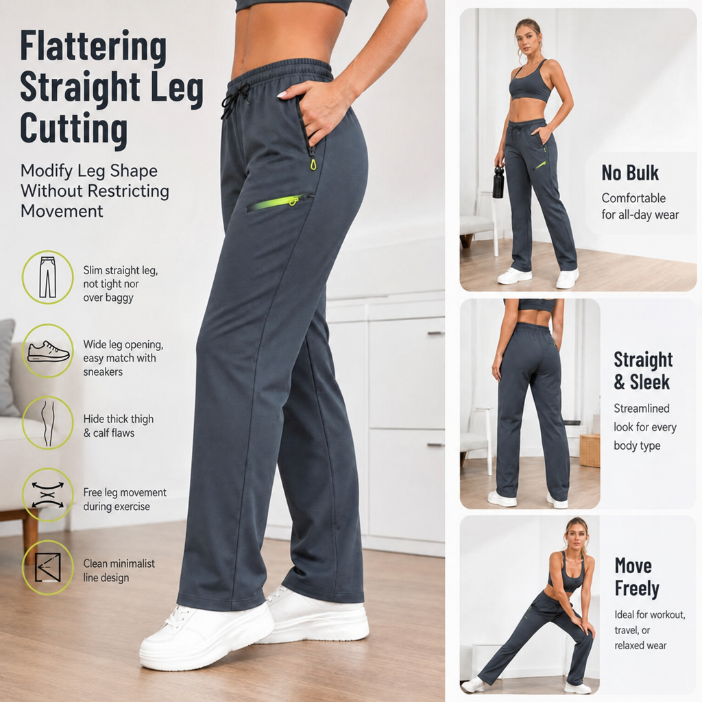 🔥 FINAL HOURS — Women’s Straight-Leg Cargo Pants | Elastic Waist 6-Pocket Casual Trousers👖✨