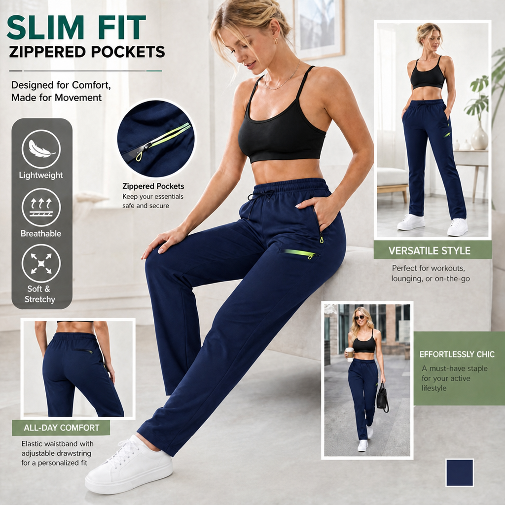 🔥 FINAL HOURS — Women’s Straight-Leg Cargo Pants | Elastic Waist 6-Pocket Casual Trousers👖✨