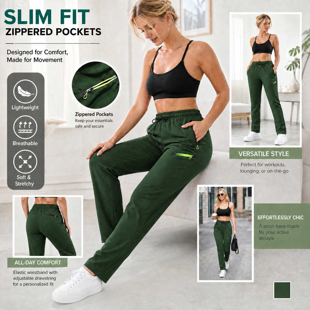 🔥 FINAL HOURS — Women’s Straight-Leg Cargo Pants | Elastic Waist 6-Pocket Casual Trousers👖✨