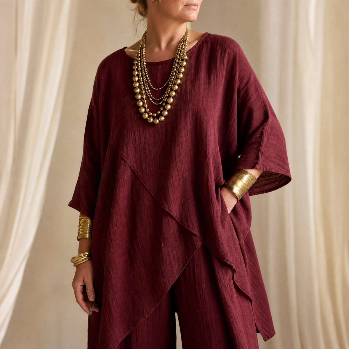 🔥 FINAL HOURS — Women's Chic Asymmetric Two-Piece Set | Effortless Everyday Style