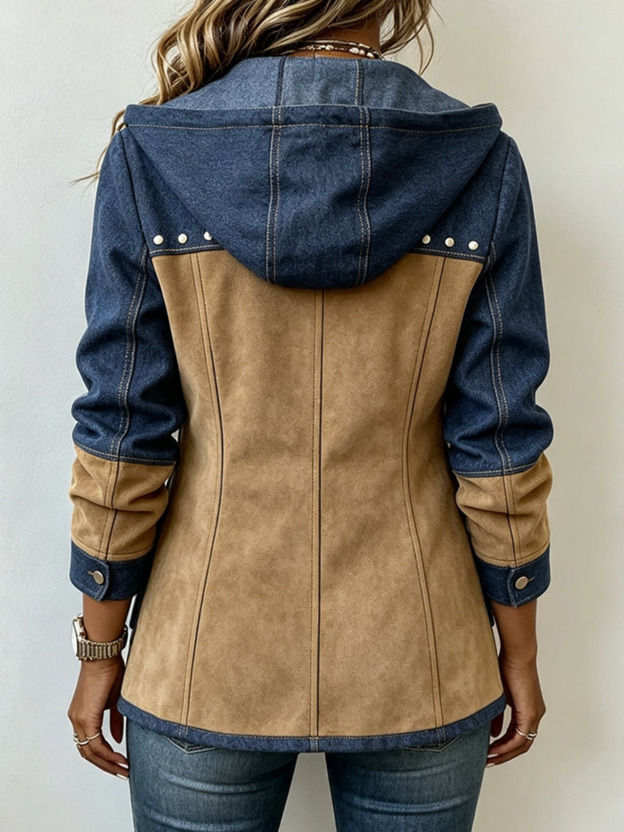 🔥 FINAL HOURS — Women's Patchwork Hooded Jacket | Chic Cotton Style & Everyday Comfort
