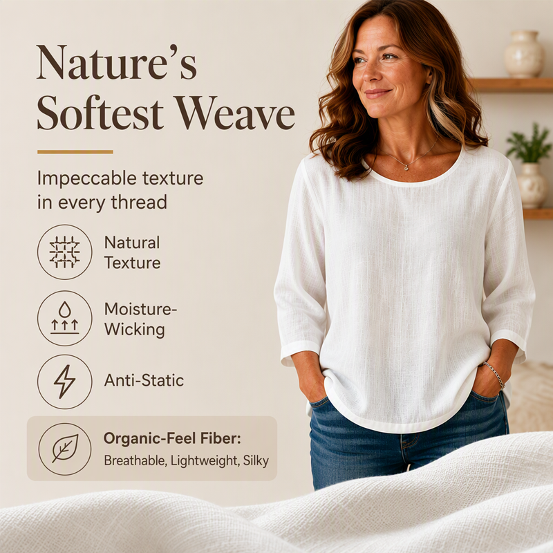 🔥 FINAL HOURS — Women's Classic 3/4 Sleeve Top | Soft Cotton Feel & Versatile Everyday Style