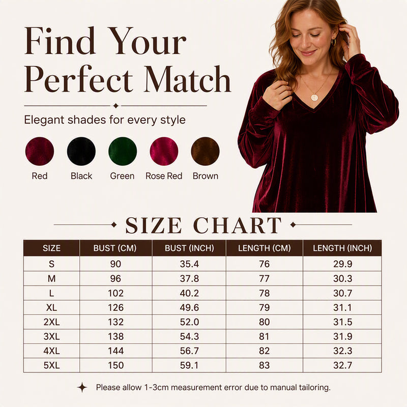 🔥 FINAL HOURS — Women's V-Neck Velvet Blouse | Long-Sleeve Cozy Comfort & Sophisticated Style