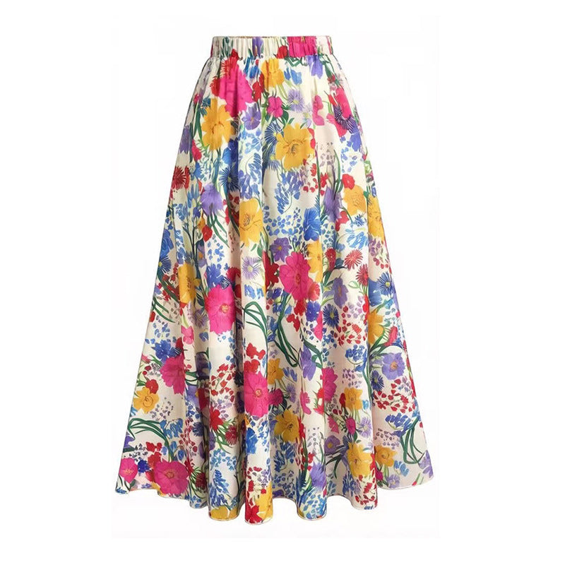 🔥 FINAL HOURS — Women's Print A-Line Maxi Skirt | Flowy Silhouette & Flattering Everyday Style