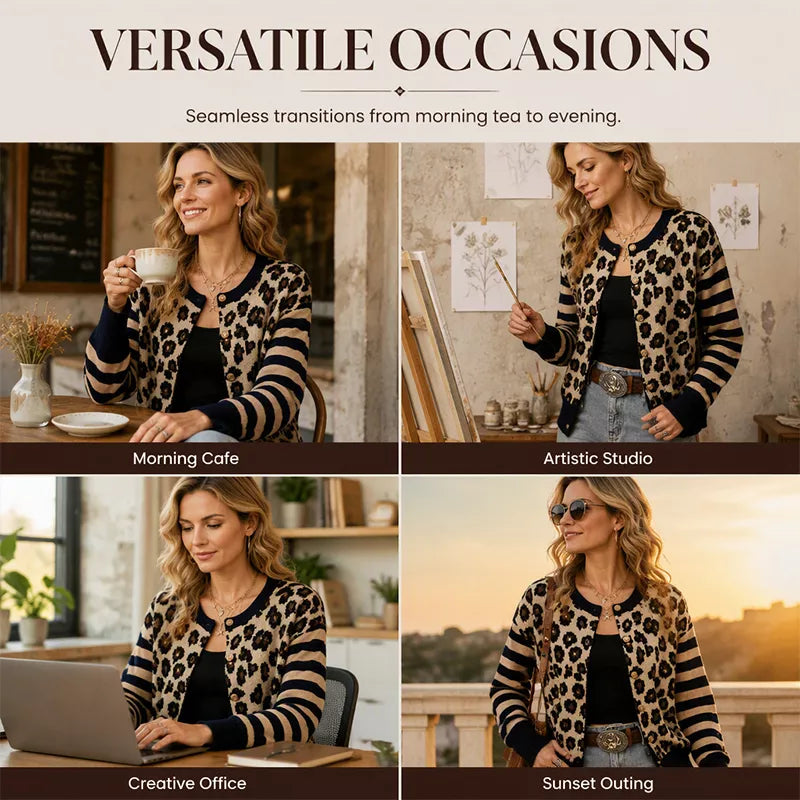 🔥 FINAL HOURS — Women's Leopard Print Cardigan | Chic & Cozy Everyday Style