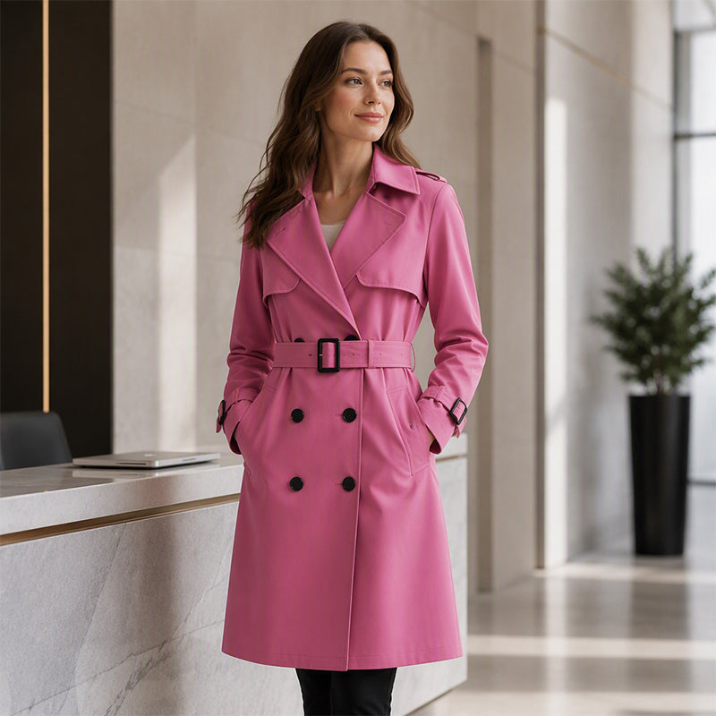 Drapes evenly, exudes enduring elegance—a high-quality, timeless trench coat🧥✨