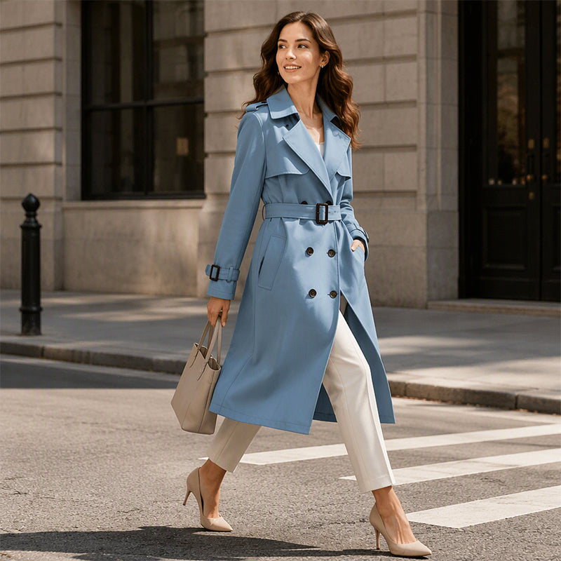Drapes evenly, exudes enduring elegance—a high-quality, timeless trench coat🧥✨