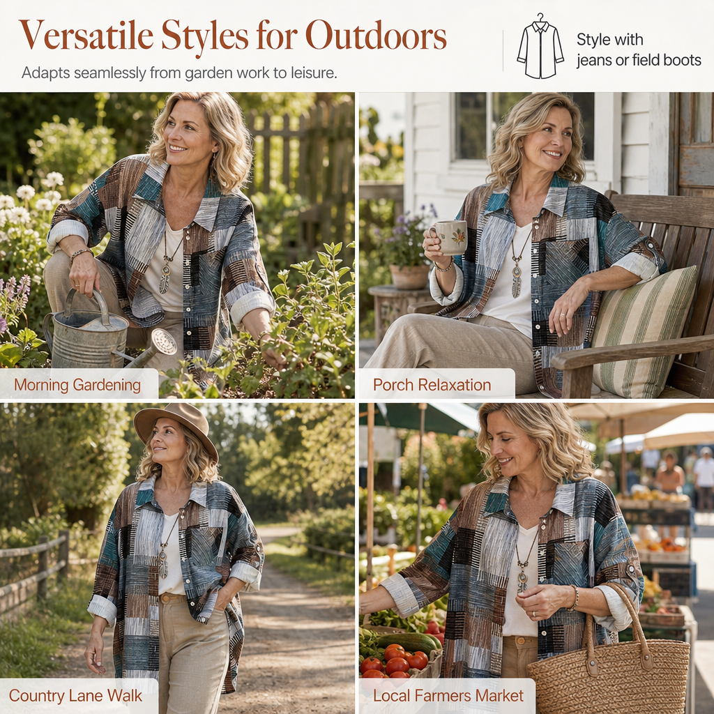 🔥 FINAL HOURS — Women's Plaid Shirt Jacket | Loose Fit Long Sleeve Layer for Everyday Comfort